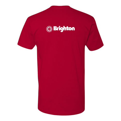 Brighton Logo 2 White Ink -- Short Sleeve Red