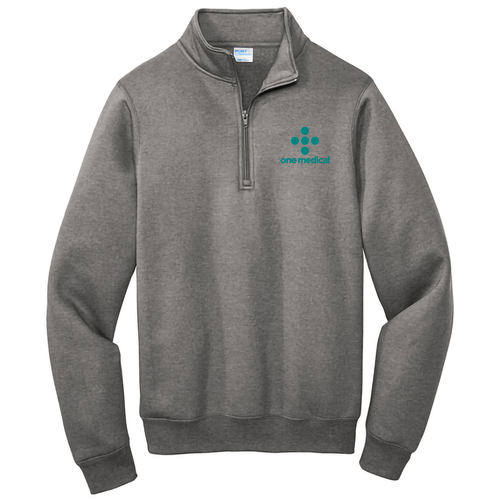 Port and Company Core Fleece Quarter-Zip Pullover Sweatshirt -- Graphite Heather