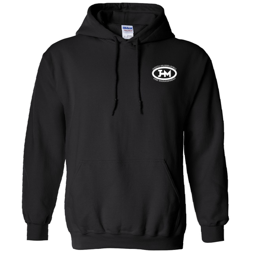Gildan Heavy Blend Hooded Sweatshirt -- Black -- Front/Back