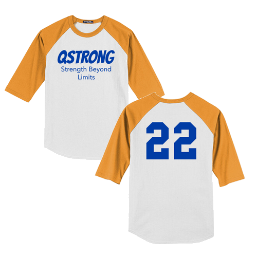 Sport Tek Youth Colorblock Raglan Baseball T-Shirt -- White/ Gold
