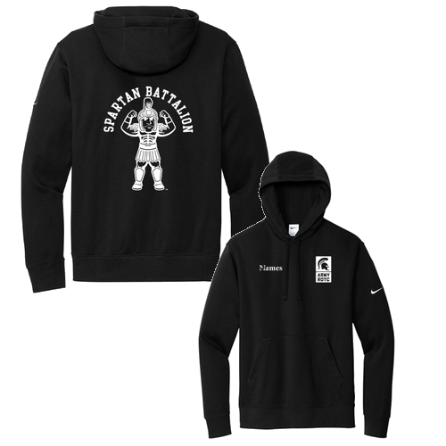 Nike Club Fleece Sleeve Swoosh Pullover Hoodie -- Black