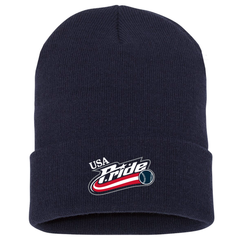 Yupoong Knit Hat with Cuff -- Navy
