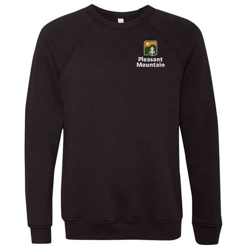 Pleasant Mountain Logo 2 Full color -- Crewneck Sweatshirt Black