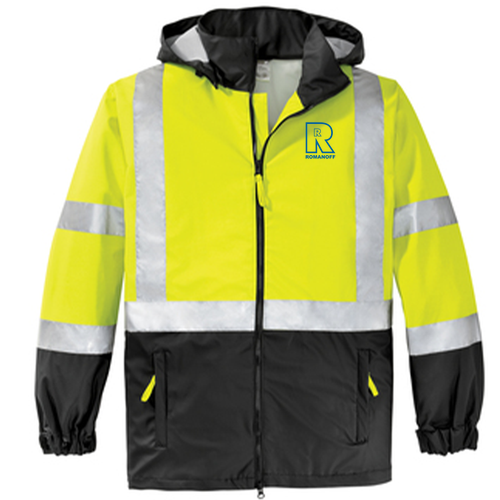 CornerStone  ANSI 107 Class 3 Safety Windbreaker -- Safety Yellow / Black -- Romanoff