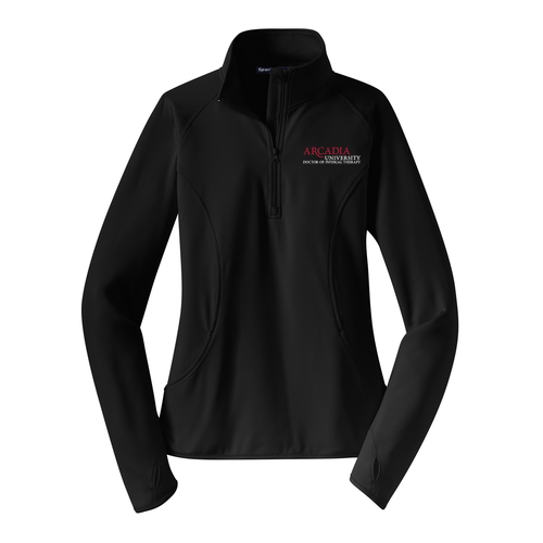 Sport Tek Ladies Sport Wick Stretch Half Zip Pullover -- Black