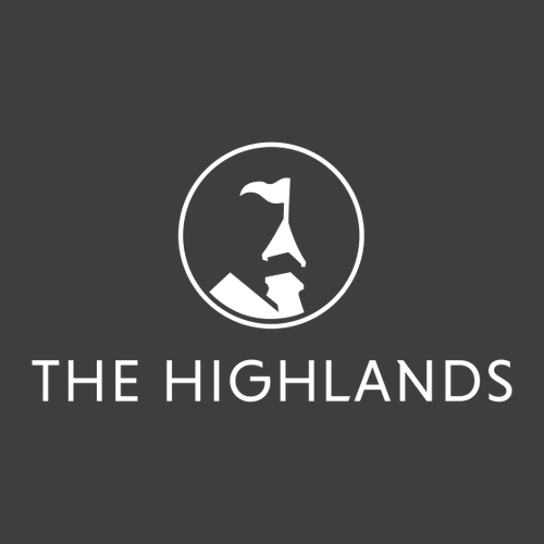 The Highlands Logo 1 White Ink -- Short Sleeve Heavy Metal