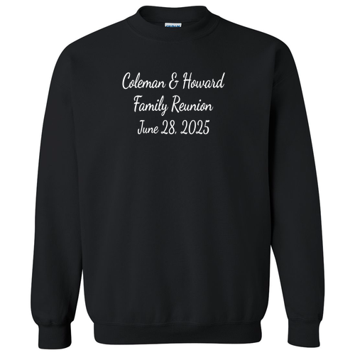 Youth Gildan Crew Neck Sweatshirt -- Black