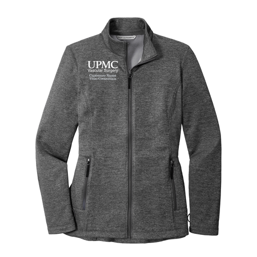 Port Authority Ladies Collective Striated Fleece Jacket -- Sterling Grey Heather