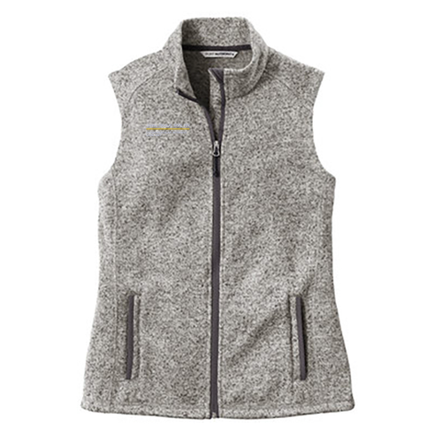 Port Authority Ladies Sweater Fleece Vest -- Grey Heather