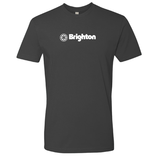 Brighton Logo 1 White Ink -- Short Sleeve Heavy Metal
