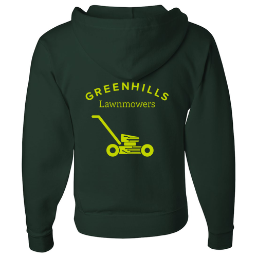 Jerzees Full Zip Hooded Sweatshirt -- Forest Green