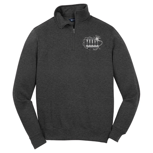 Sport Tek Quarter Zip Sweatshirt -- Graphite Heather