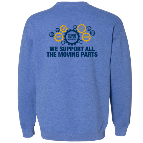 Gildan Heavy Blend Crew Neck Sweatshirt -- Heather Sport Royal