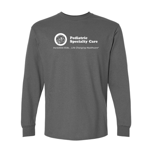 Longsleeve Basic T-Shirt (Front Print Only) -- Charcoal
