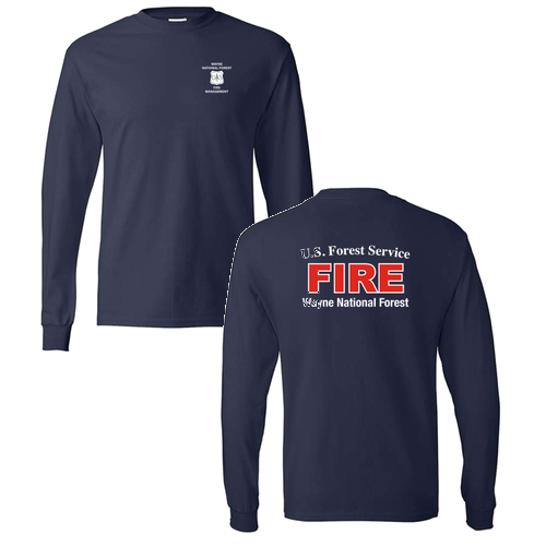 Hanes Adult 6 oz. Authentic-T Long-Sleeve T-Shirt -- Navy