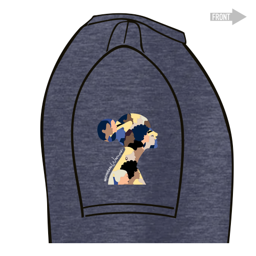 Ladies District Made Soft Perfect Weight V-Neck T-Shirt -- Heathered Navy