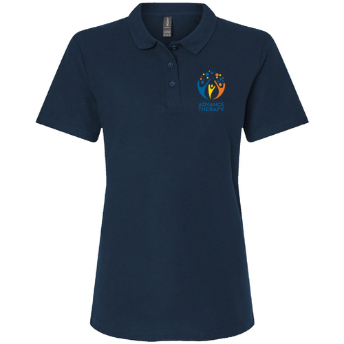 Gildan Lady's Softstyle Pique Polo -- Navy