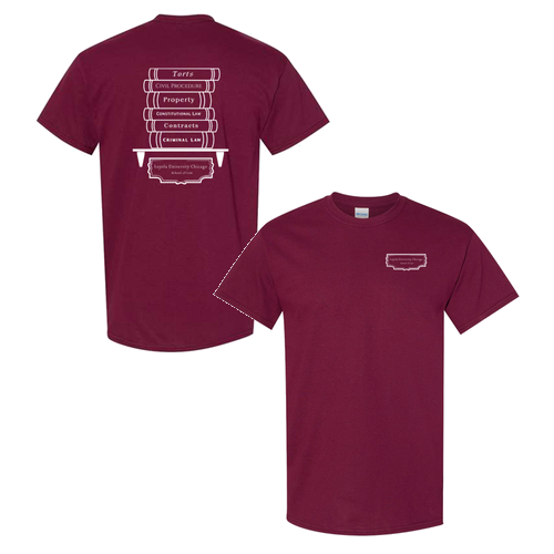 Law Books Basic T-Shirt -- Maroon