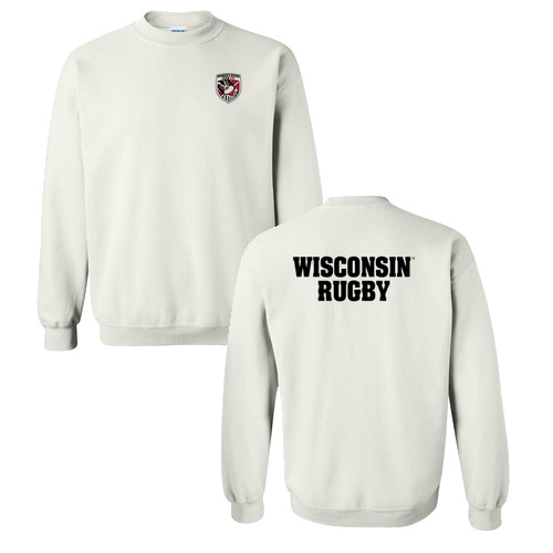 Gildan Heavy Blend Crew Neck Sweatshirt --Badge  White