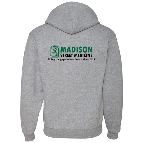 Jerzees Full Zip Hooded Sweatshirt -- Athletic Heather