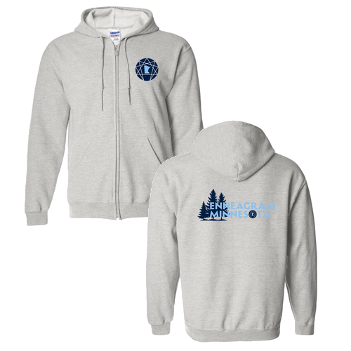 Gildan Full Zip Hooded Sweatshirt -- Ash