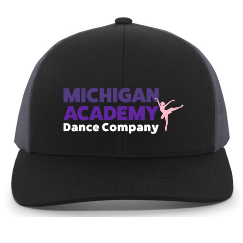 Mens/Unisex Pacific Headwear Trucker Mesh Hat -- Black / Graphite / Black