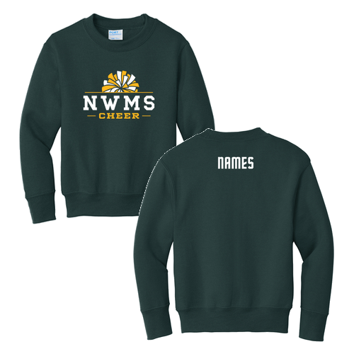 Port and Company Youth Crewneck Sweatshirt -- Dark Green