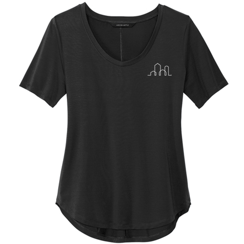 Mercer+Mettle Women’s Stretch Jersey Relaxed Scoop -- Deep Black