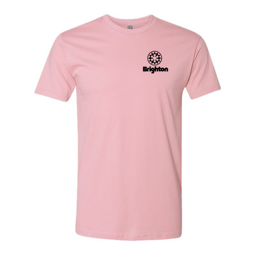 Brighton Logo 2 Black Ink -- Short Sleeve Light Pink