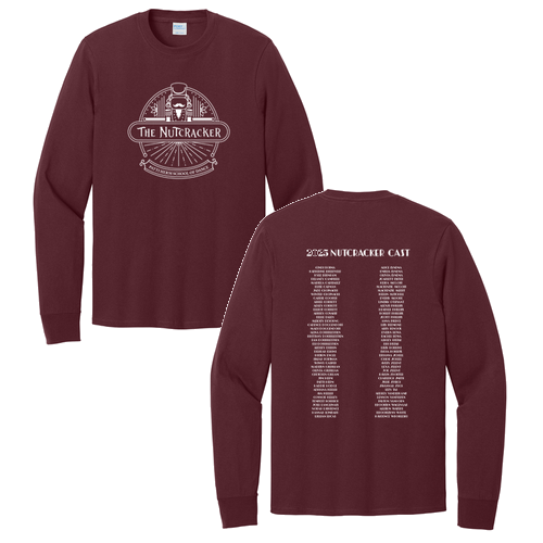 Port and Company Long Sleeve T Shirt -- Athletic Maroon