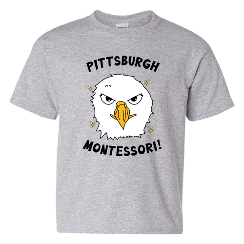 Youth Cotton T-Shirt, Original Student Design -- Sport Grey