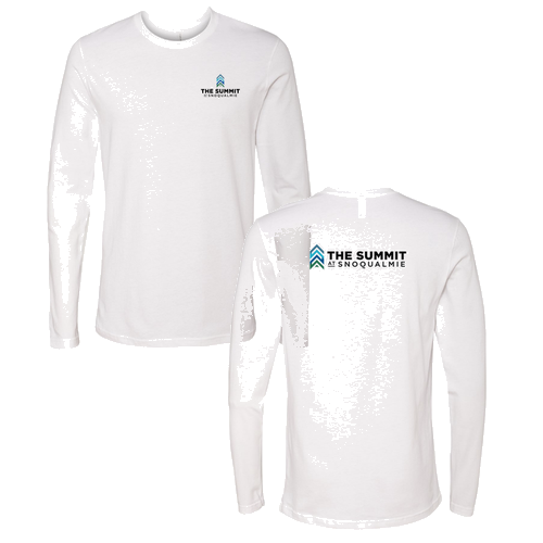 The Summit at Snoqualmie Logo 2 Full color -- Long Sleeve White