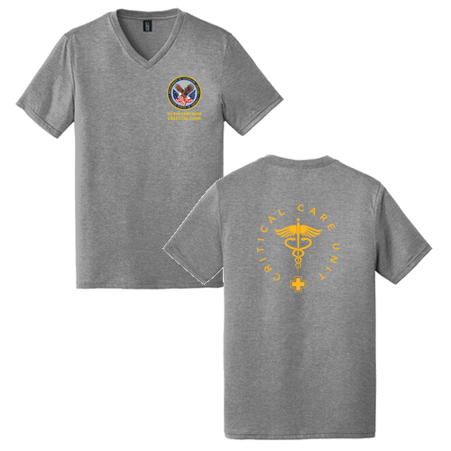 District Made Men's Perfect Tri V-Neck Tee -- Grey Frost