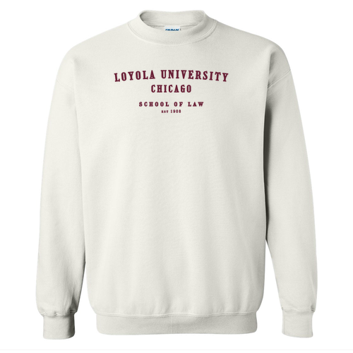School Of Law Crewneck Sweatshirt -- White