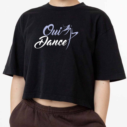 Los Angeles Apparel 18/1 Oversize Crop Tee -- Black