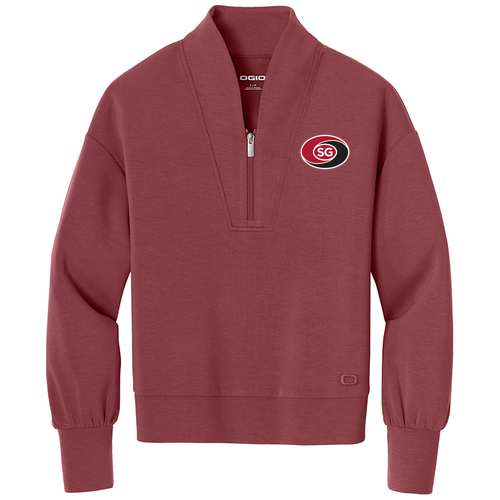 OGIO Women’s Transcend 1/4-Zip -- Soft Ruby