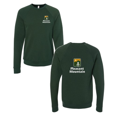Pleasant Mountain Logo 2 Full color -- Crewneck Sweatshirt Forest