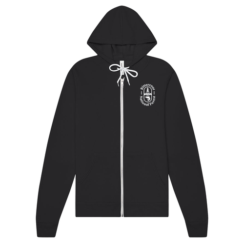 Bella Canvas Unisex Full-Zip Hooded Sweatshirt -- Dark Grey