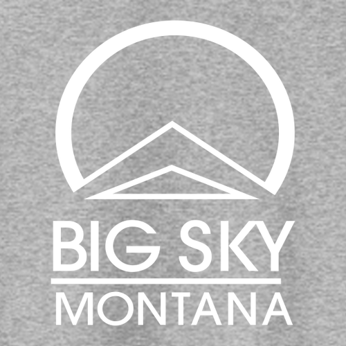 Big Sky Montana White Ink -- Crewneck Sweatshirt Athletic Heather