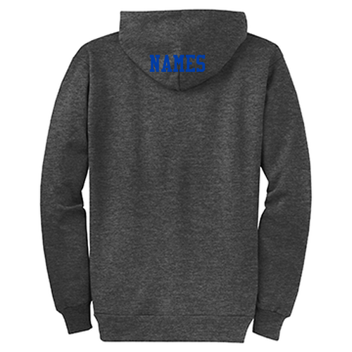 Port and Company Classic Full Zip Hooded Sweatshirt -- Dark Heather Grey