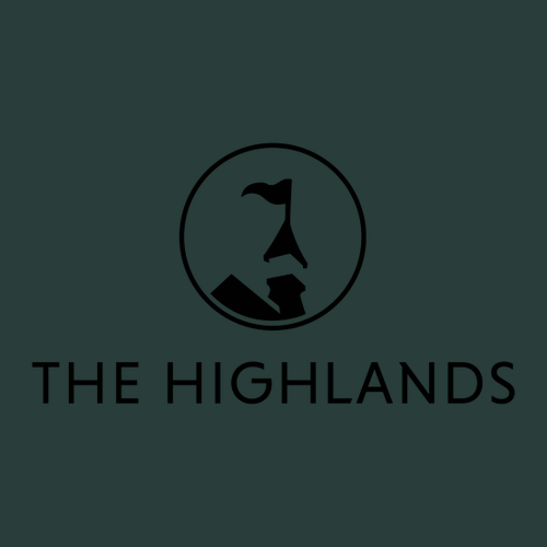 The Highlands Logo 1 Black Ink -- Pullover Hooded Sweatshirt Forest