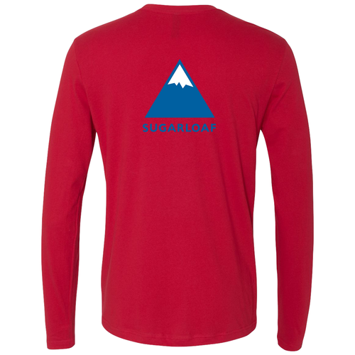Sugarloaf Logo 2 Blue Ink -- Long Sleeve Red