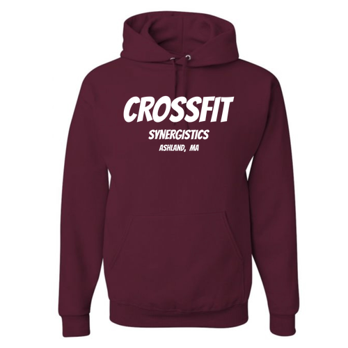 Jerzees 8 oz 50/50 Nublend Adult Hooded Sweatshirt --CrossFit Maroon