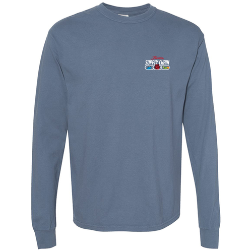 Comfort Colors Garment-Dyed Heavyweight Long Sleeve T-Shirt -- Blue Jean
