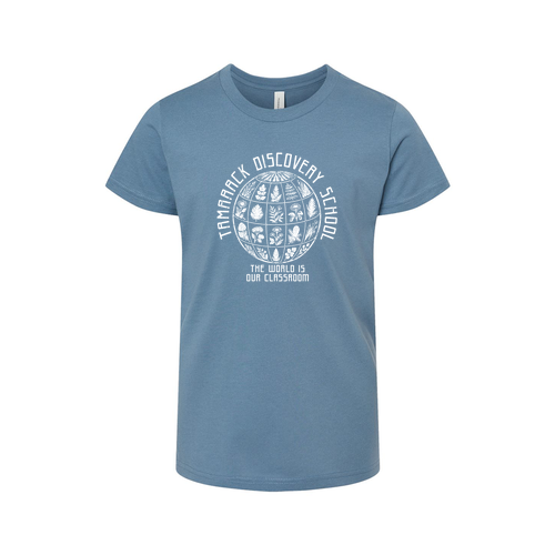 Bella Canvas Youth Short-Sleeve T-Shirt -- Steel Blue
