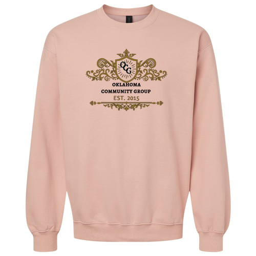 Unisex Adult Softstyle Fleece Crew Sweatshirt -- Dusty Rose