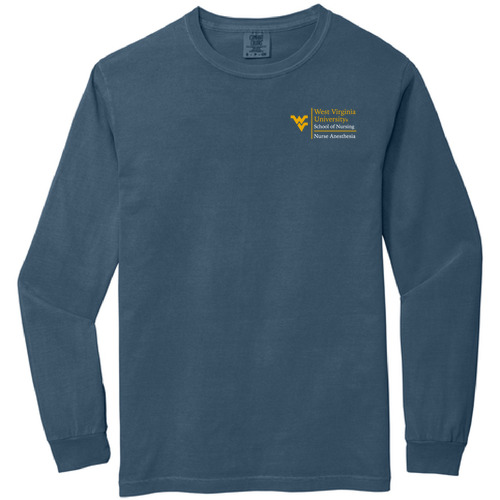 Comfort Colors Unisex Garment-Dyed Heavyweight Long Sleeve T-Shirt -- Midnight