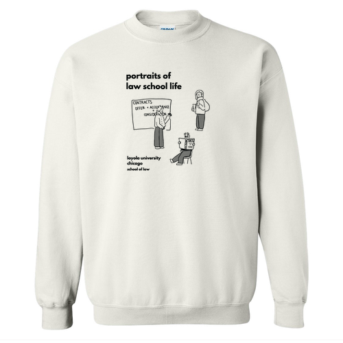 Portraits Of Law School Crewneck Sweatshirt -- White
