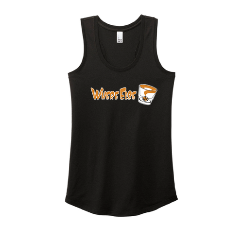 District Made Ladies Perfect Tri Racerback Tank -- Black