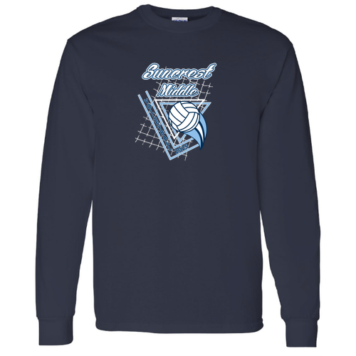 Gildan Heavy Cotton Longsleeve Basic T-Shirt -- Navy